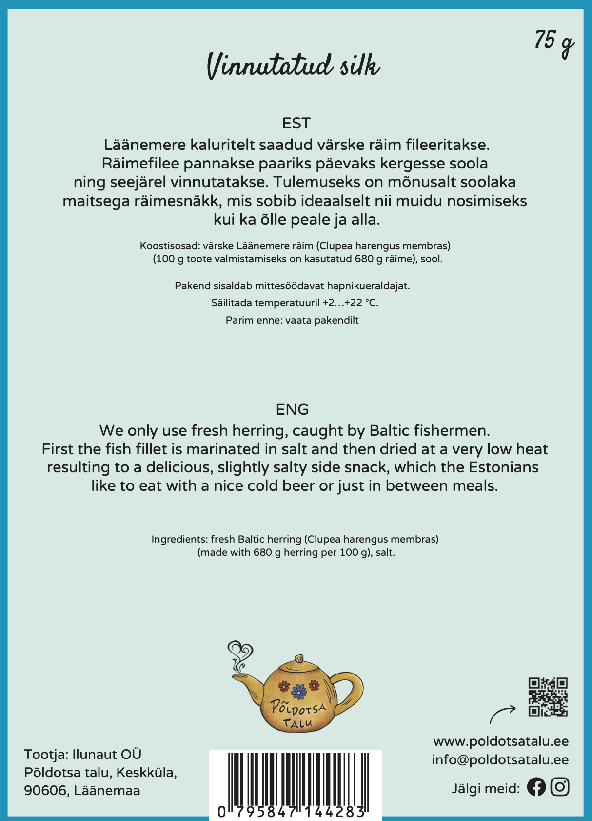 Vinnutatud silgu filee 75 g - Image 2